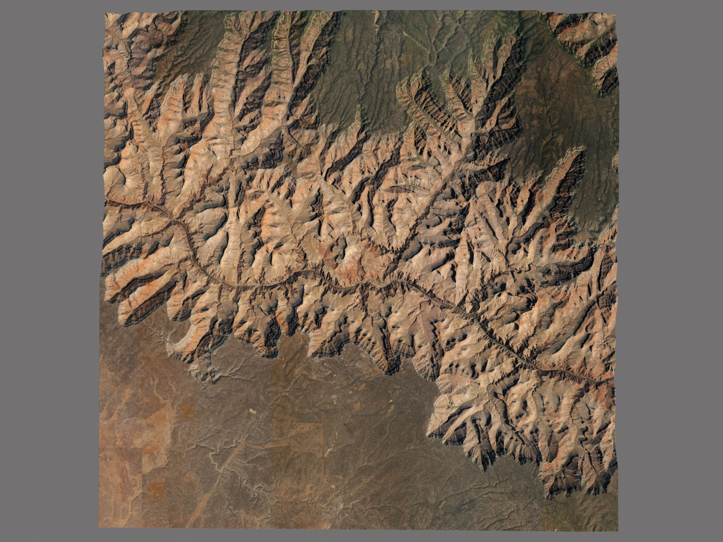 Grand Canyon Landscape 40x40km 3D model_10