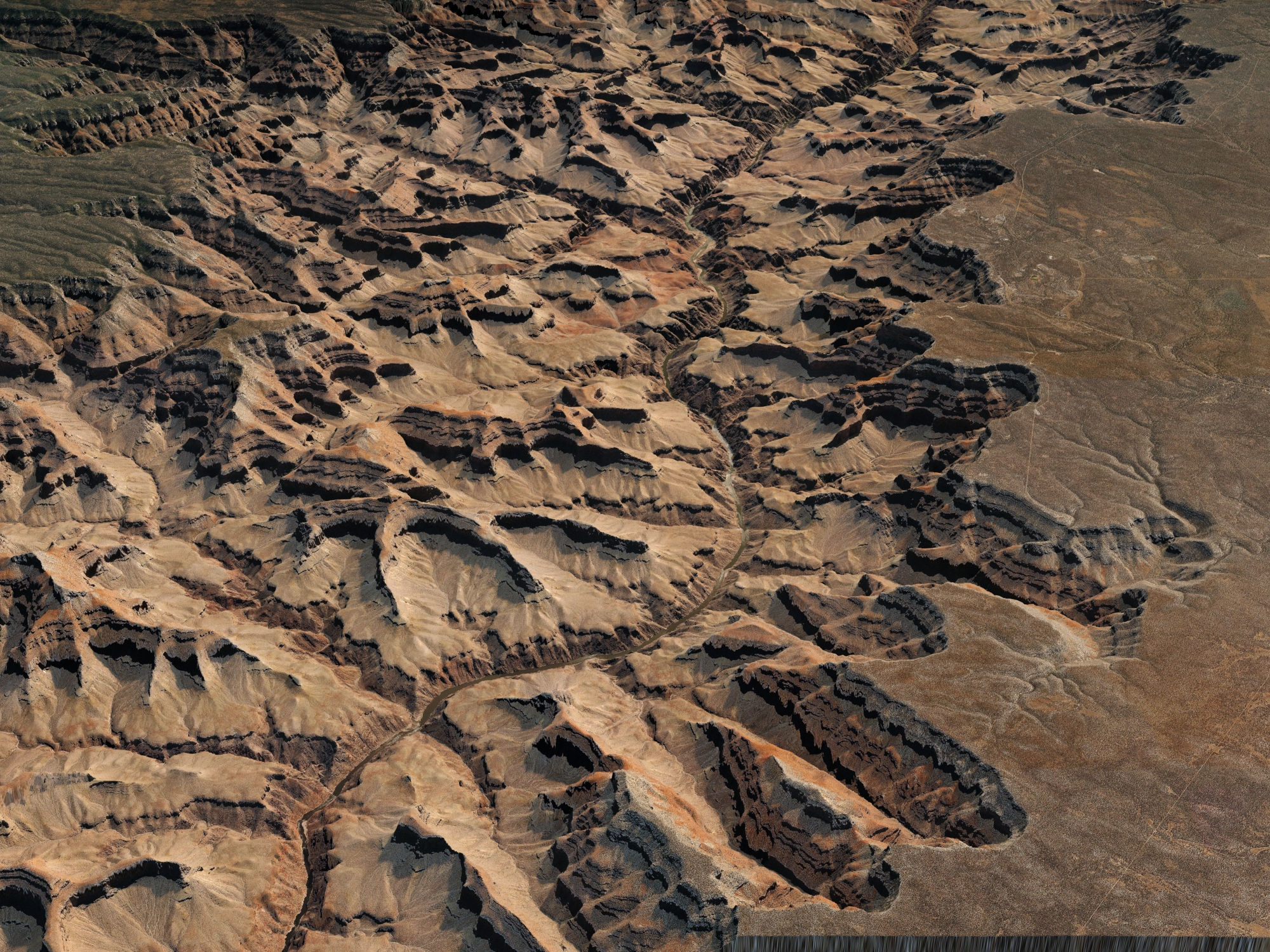 Grand Canyon Landscape 40x40km 3D model_2
