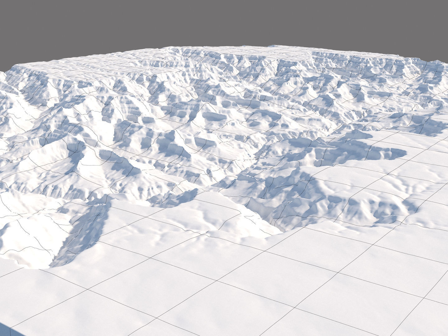 Grand Canyon Landscape 40x40km 3D model_14