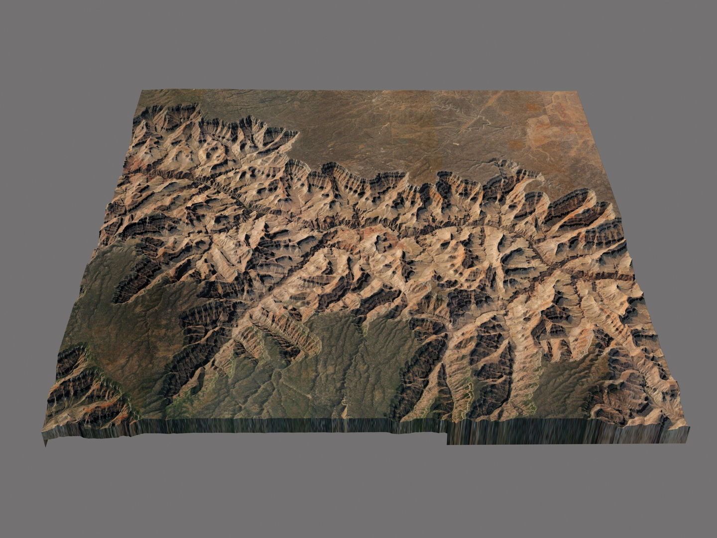 Grand Canyon Landscape 40x40km 3D model_11