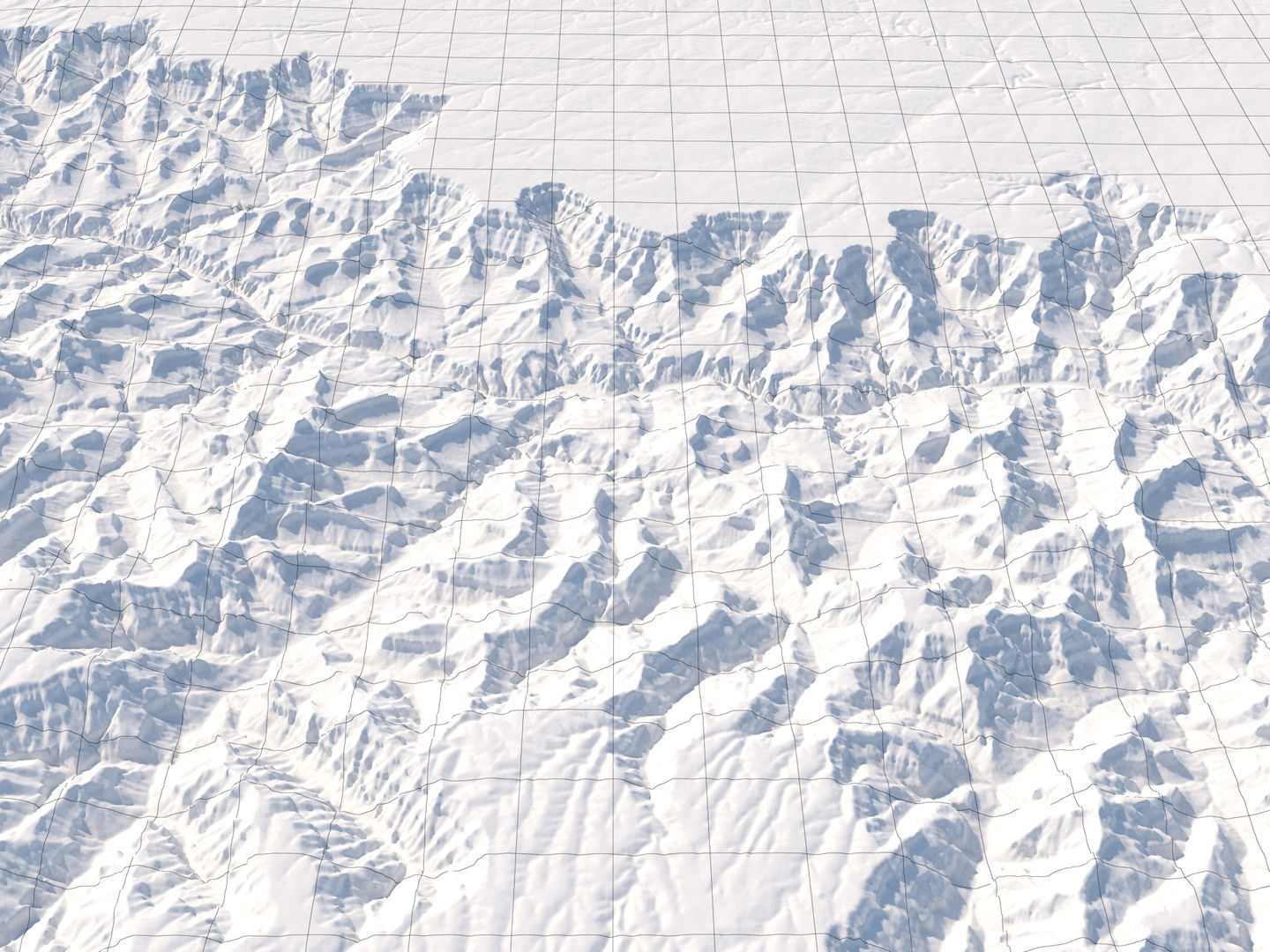 Grand Canyon Landscape 40x40km 3D model_12