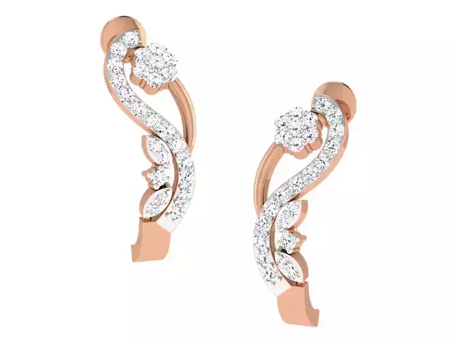 Women earrings 3dm stl renders detail