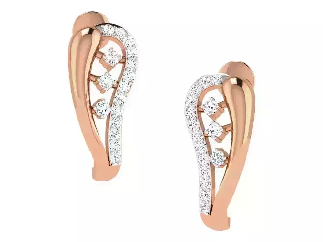 Women earrings 3dm stl renders detail