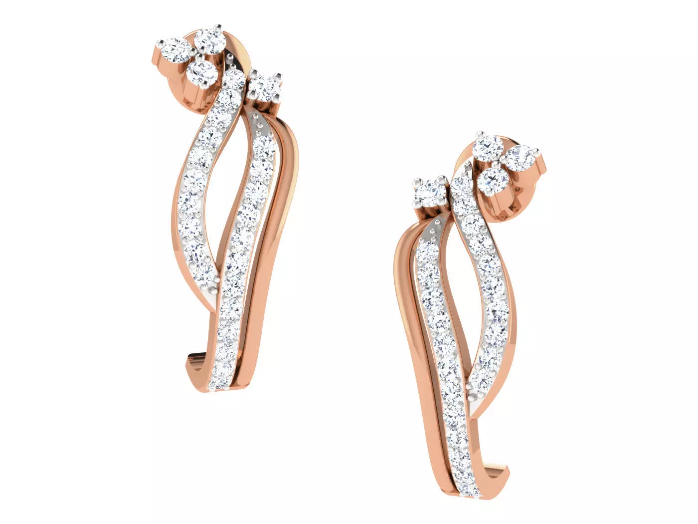 Women earrings 3dm stl renders detail 3D print model