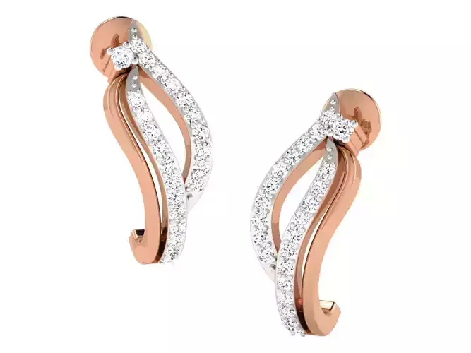 Women earrings 3dm stl renders detail