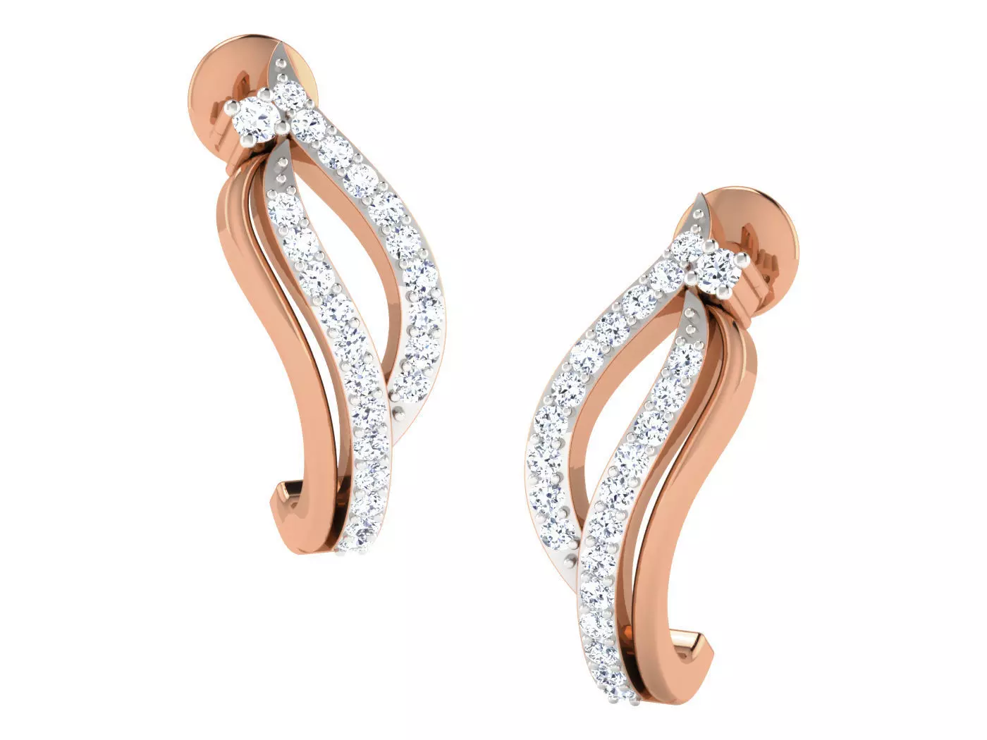 Women earrings 3dm stl renders detail 3D print model