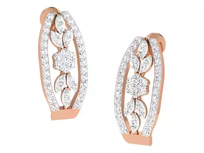 Women earrings 3dm stl renders detail