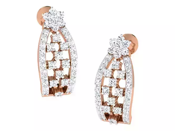 Women earrings 3dm stl renders detail