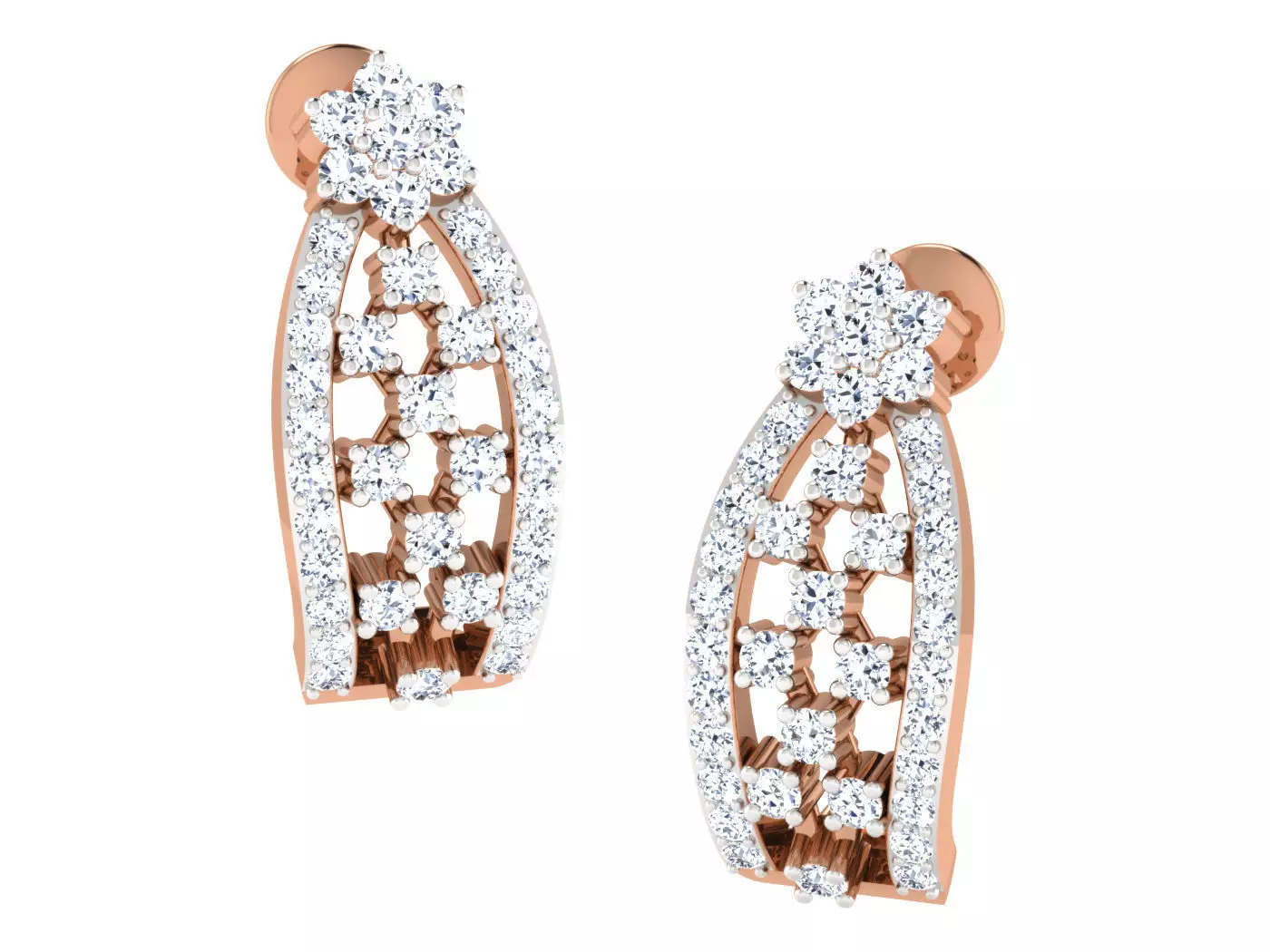 Women earrings 3dm stl renders detail 3D print model