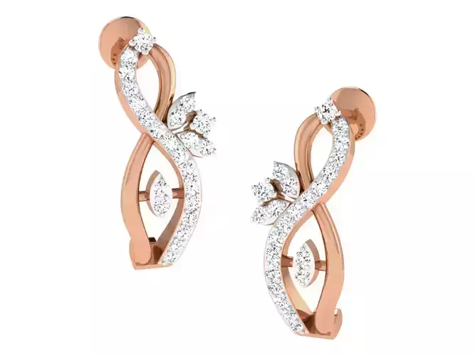 Women earrings 3dm stl renders detail