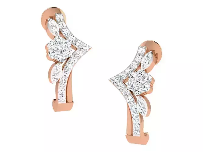 Women earrings 3dm stl renders detail