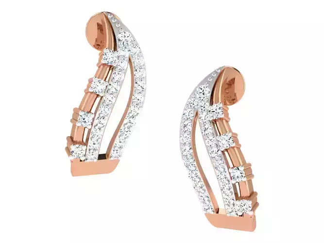 Women earrings 3dm stl renders detail