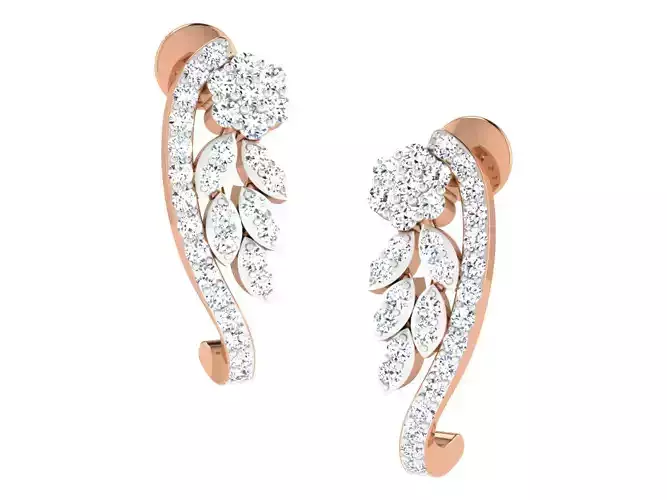 Women earrings 3dm stl renders detail