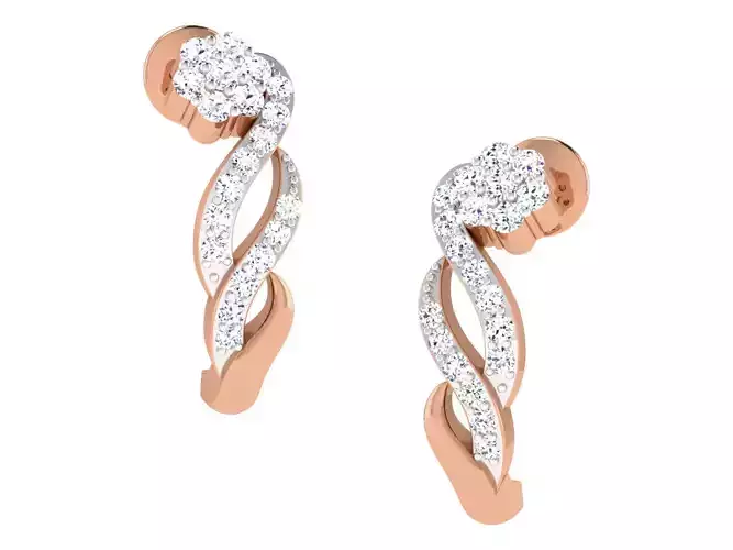 Women earrings 3dm stl renders detail