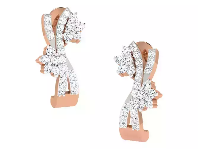 Women earrings 3dm stl renders detail