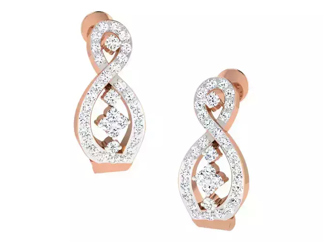 Women earrings 3dm stl renders detail