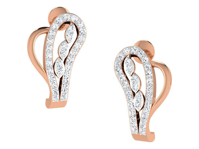 Women earrings 3dm stl renders detail 3D print model