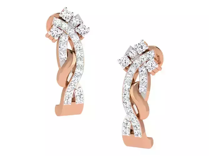 Women earrings 3dm stl renders detail