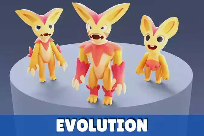 Cartoon Characters - Evolution Lynx Warrior