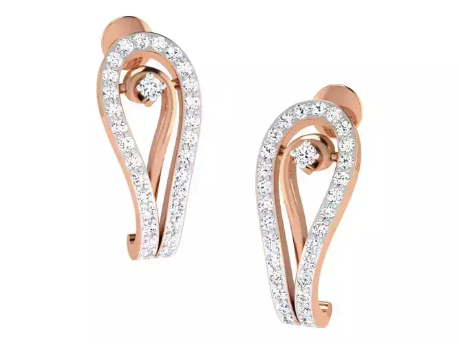 Women earrings 3dm stl renders detail