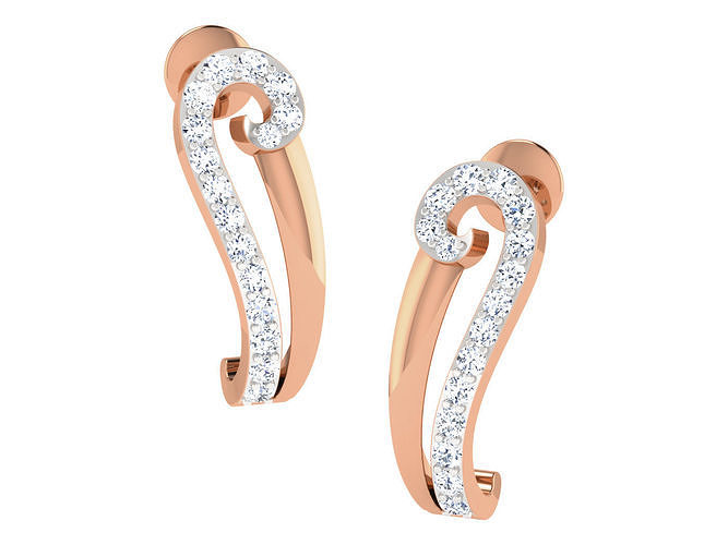 Women earrings 3dm stl renders detail 3D print model