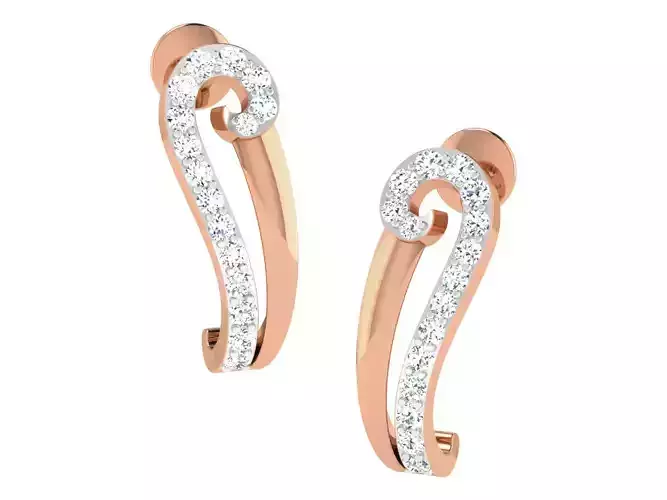 Women earrings 3dm stl renders detail