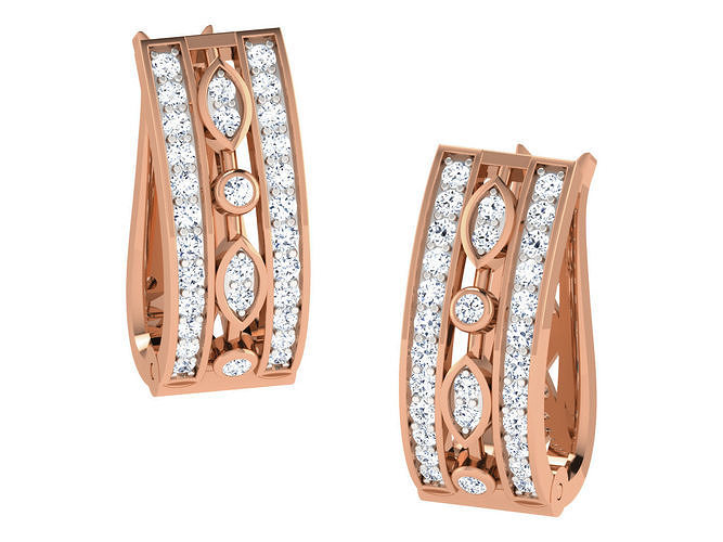 Women earrings 3dm stl renders detail 3D print model