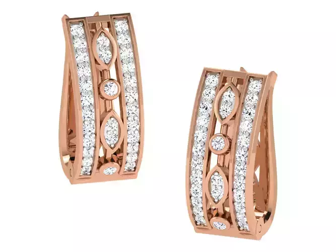 Women earrings 3dm stl renders detail