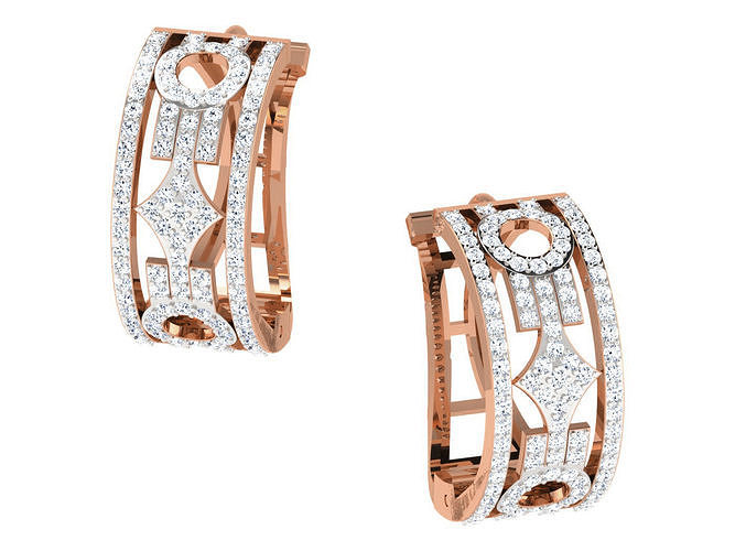 Women earrings 3dm stl renders detail 3D print model