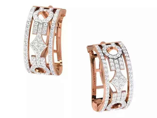 Women earrings 3dm stl renders detail