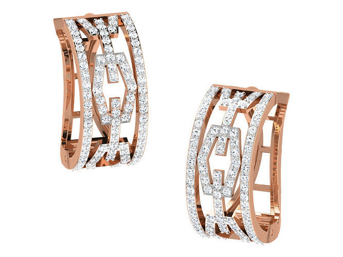 Women earrings 3dm stl renders detail 3D print model