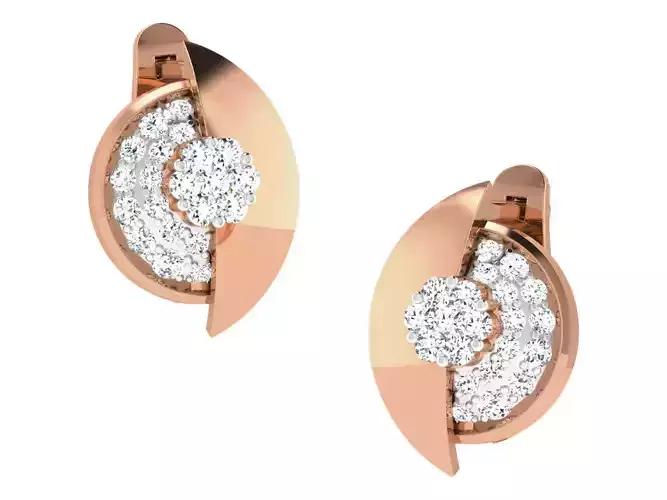 Women earrings 3dm stl renders detail