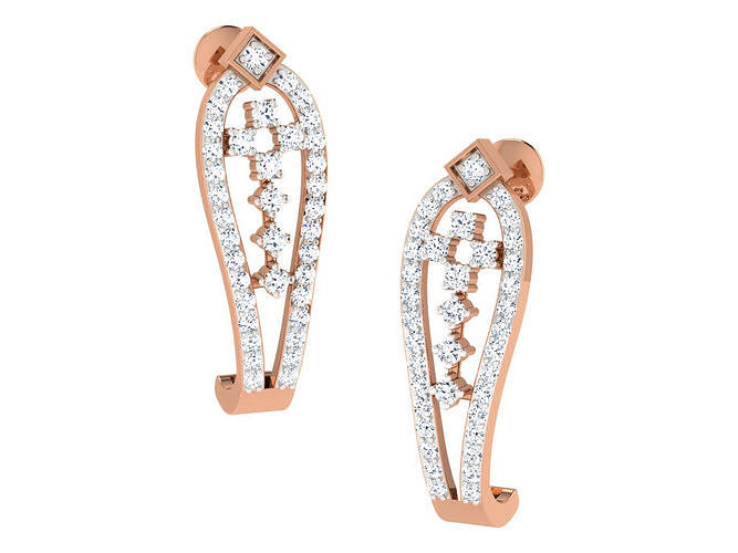 Women earrings 3dm stl renders detail 3D print model