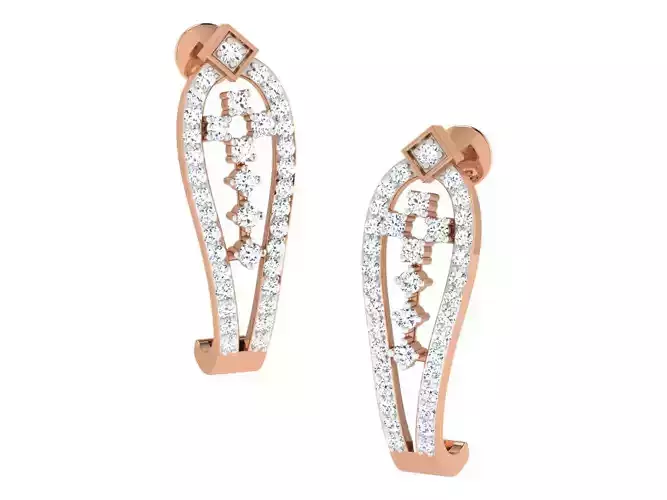 Women earrings 3dm stl renders detail