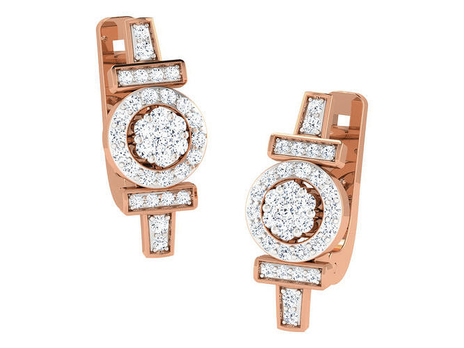 Women earrings 3dm stl renders detail 3D print model
