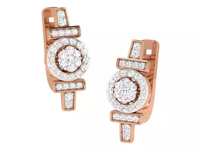 Women earrings 3dm stl renders detail