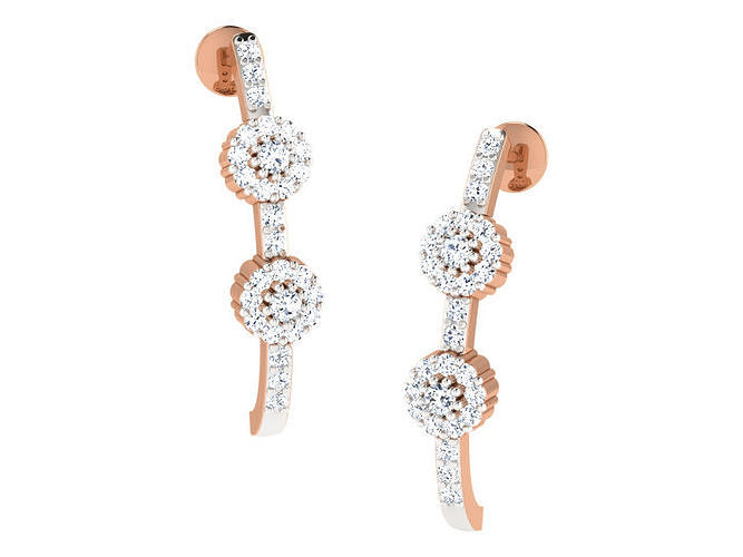 Women earrings 3dm stl renders detail 3D print model