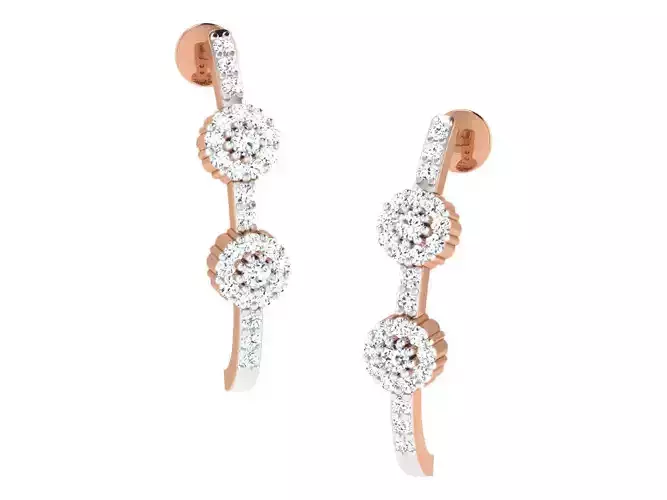 Women earrings 3dm stl renders detail
