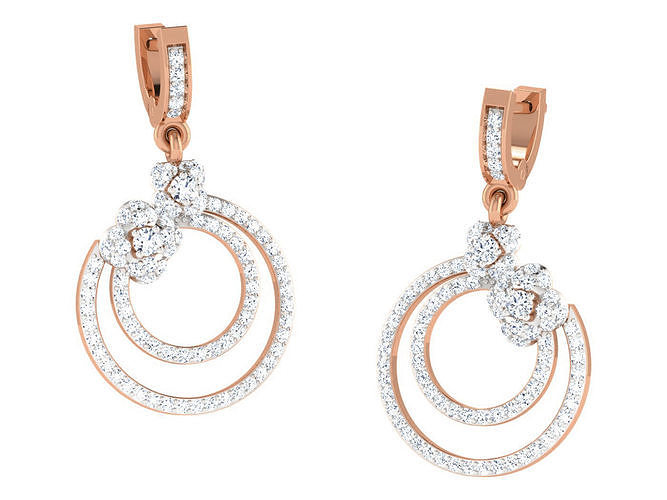 Women earrings 3dm stl renders detail 3D print model
