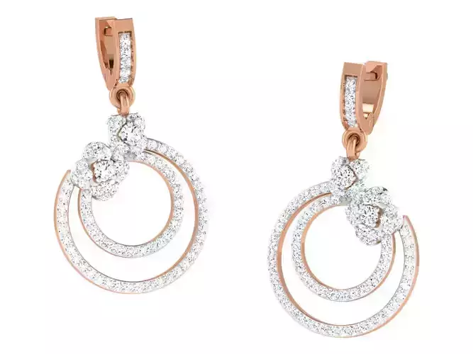 Women earrings 3dm stl renders detail