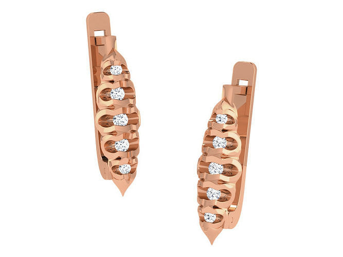Women earrings 3dm stl renders detail 3D print model