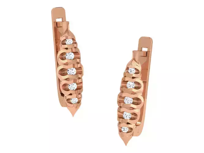 Women earrings 3dm stl renders detail