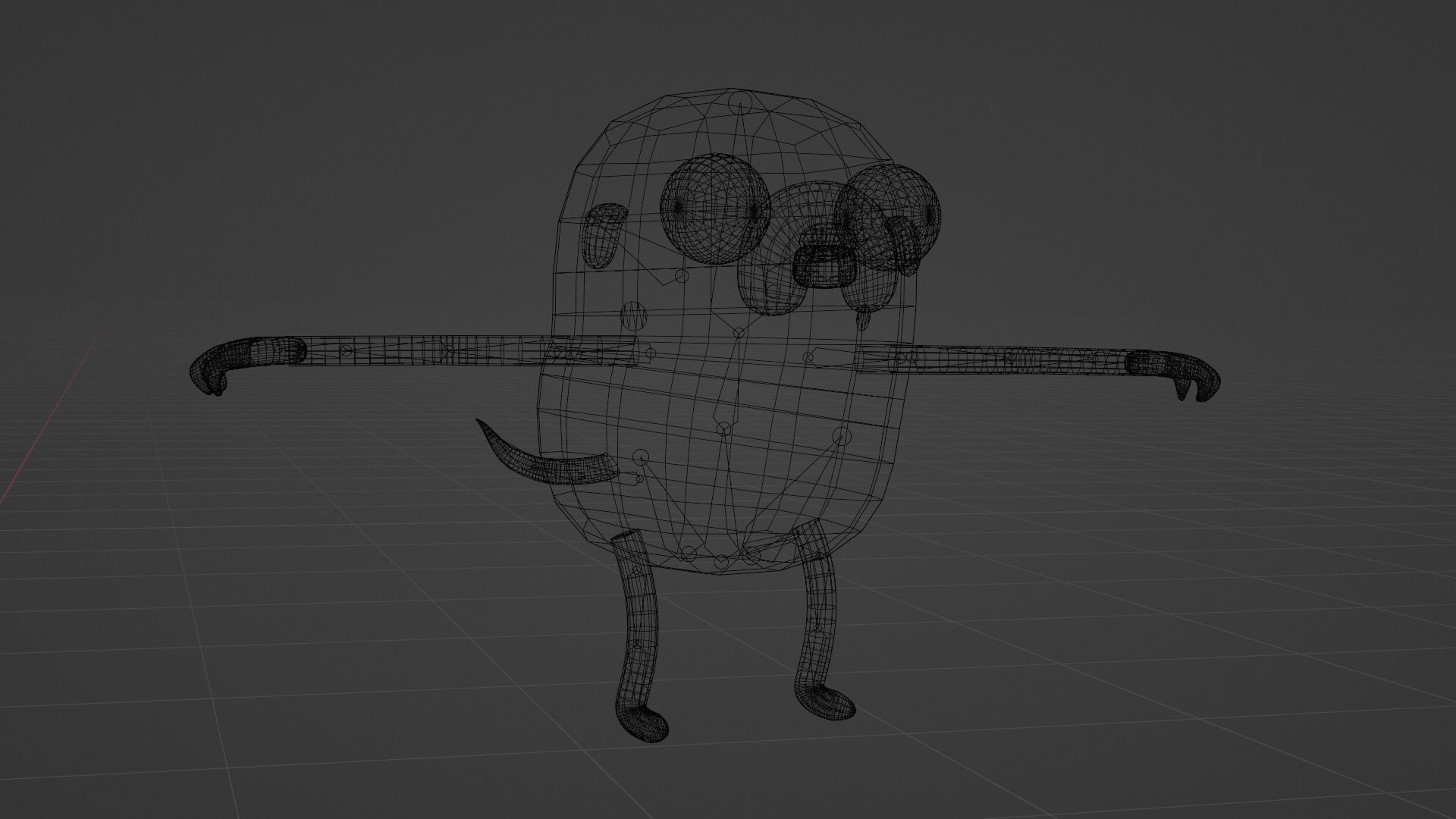 time of adventure- jake Low-poly 3D model_4