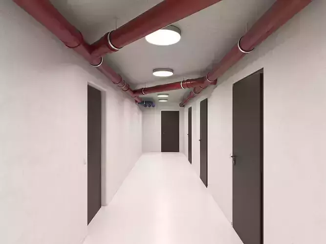 Basement Hallway Corridor 02