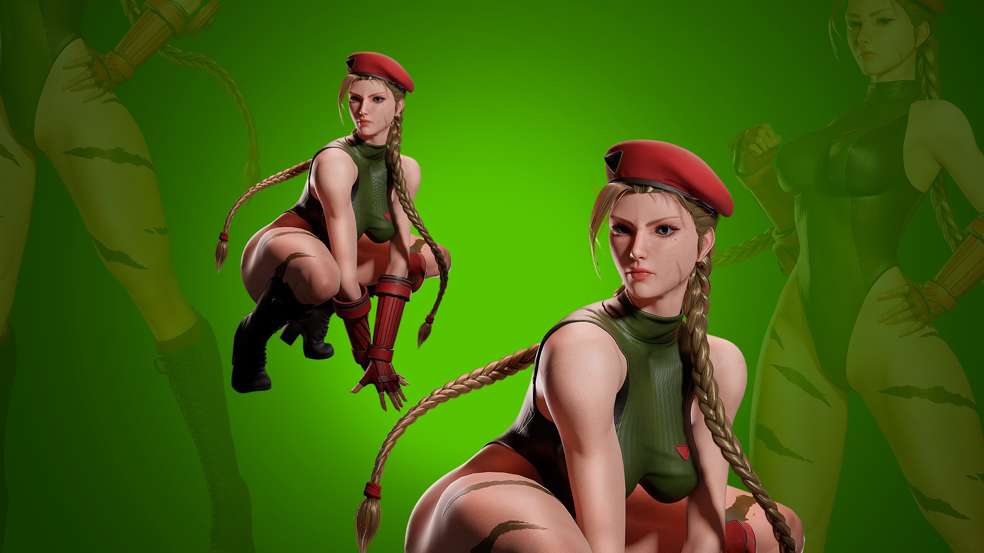 Cammy White - Game Ready 3D model - UE4 Low-poly 3D model_7