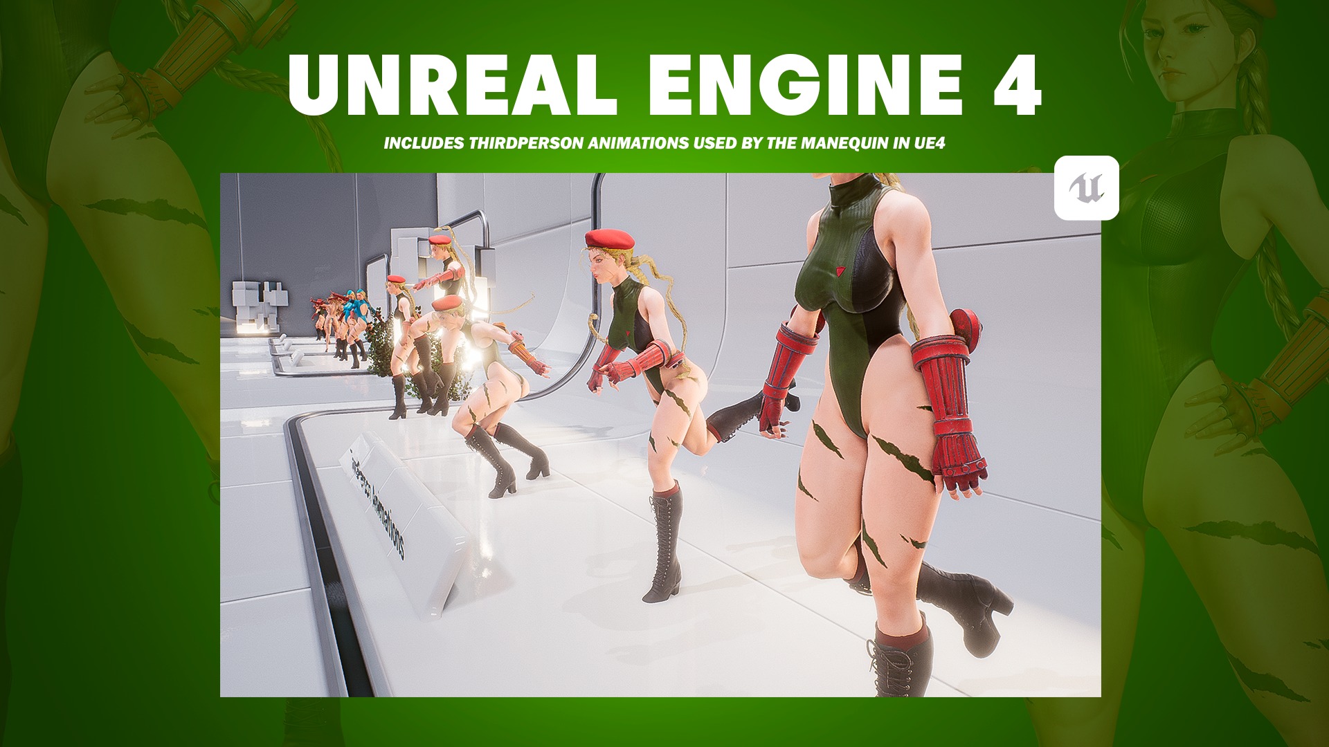 Cammy White - Game Ready 3D model - UE4 Low-poly 3D model_15