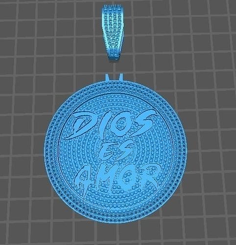 MEDALLA DIOS ES AMOR 3D print model