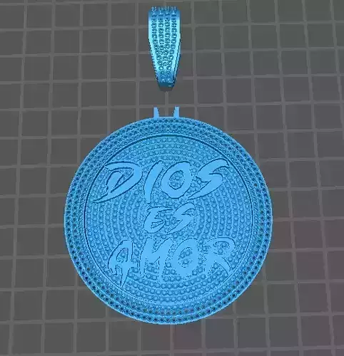 MEDALLA DIOS ES AMOR 3D print model