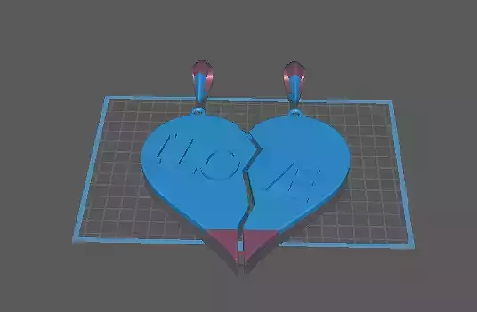 MEDALLA CORAZON ROTO I LOVE