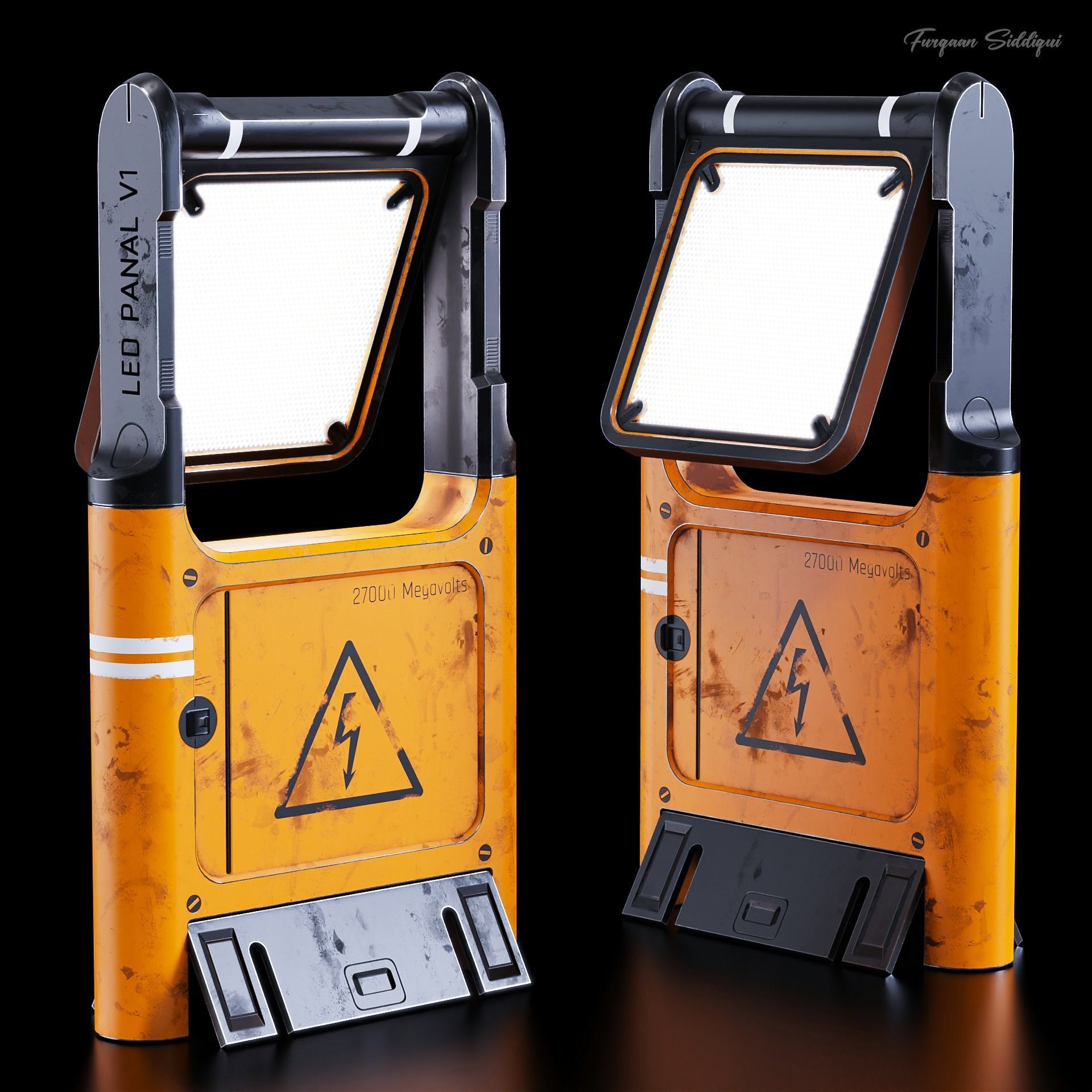 Sci-Fi LED Panel V1 Low-poly 3D model_9